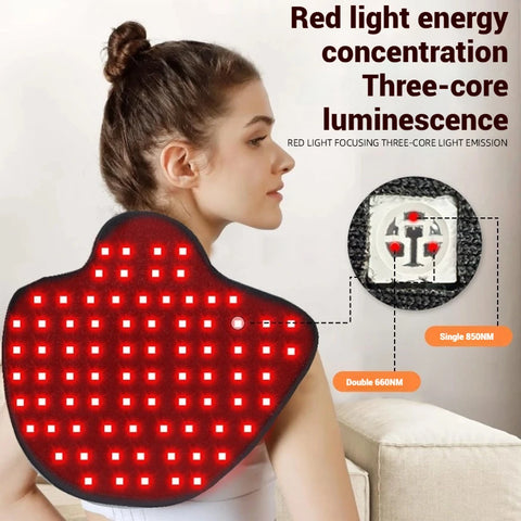 Light Therapy Shoulder Support  Rechargeable Heated Shoulder Massager Infrared Heat Therapy for Shoulder Joint Physiotherap