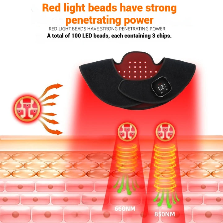 Light Therapy Shoulder Support  Rechargeable Heated Shoulder Massager Infrared Heat Therapy for Shoulder Joint Physiotherap